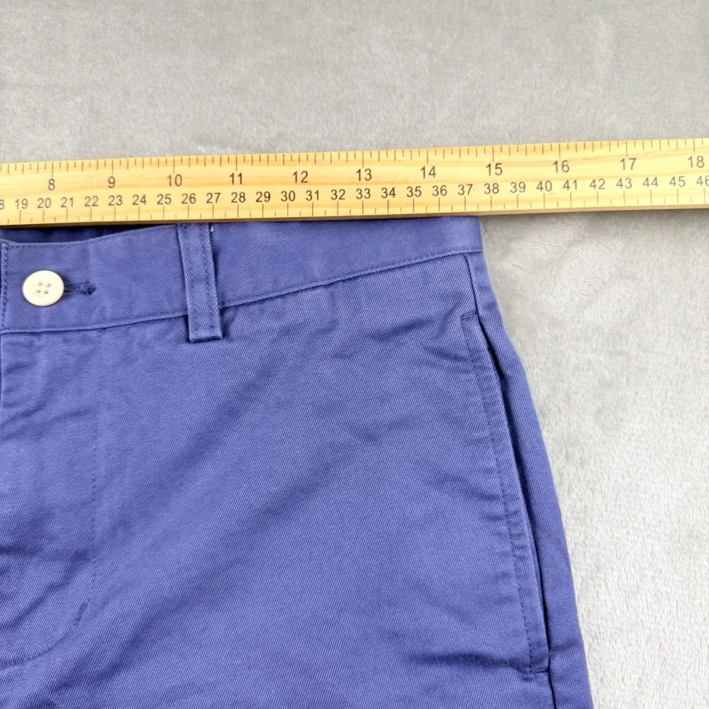 Vineyard Vines Boys Shark Embroidered Chino Shorts Size 18 Blue Cotton Preppy